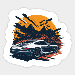 Porsche Carrera GT Vintage Car Sticker